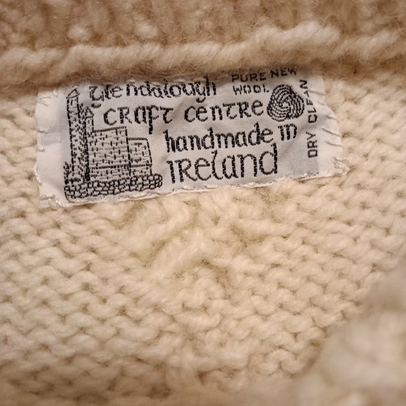 Handmade in Ireland Wool Cream Sweater - Picture 6 of 6